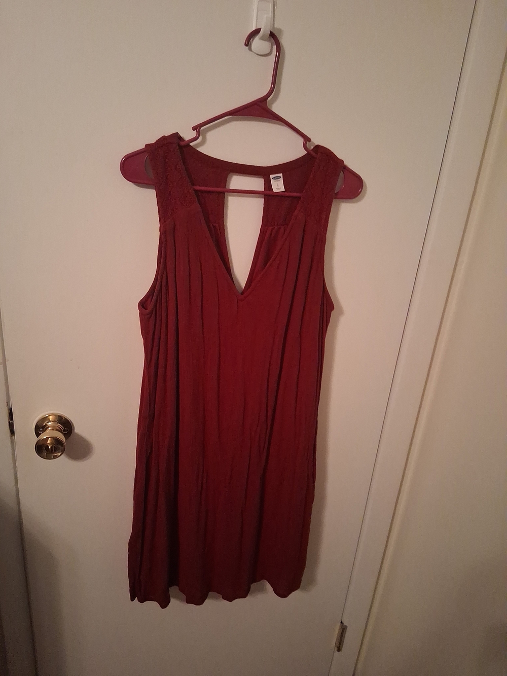 Old Navy Sleeveless V-Neck Burgundy Dress